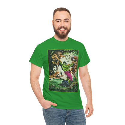 Incredible Hulk T-Shirt - Joe Jusko Art - Hulk Fighting Lions and Tigers (But No Bears, Oh My!) - Marvel Comics