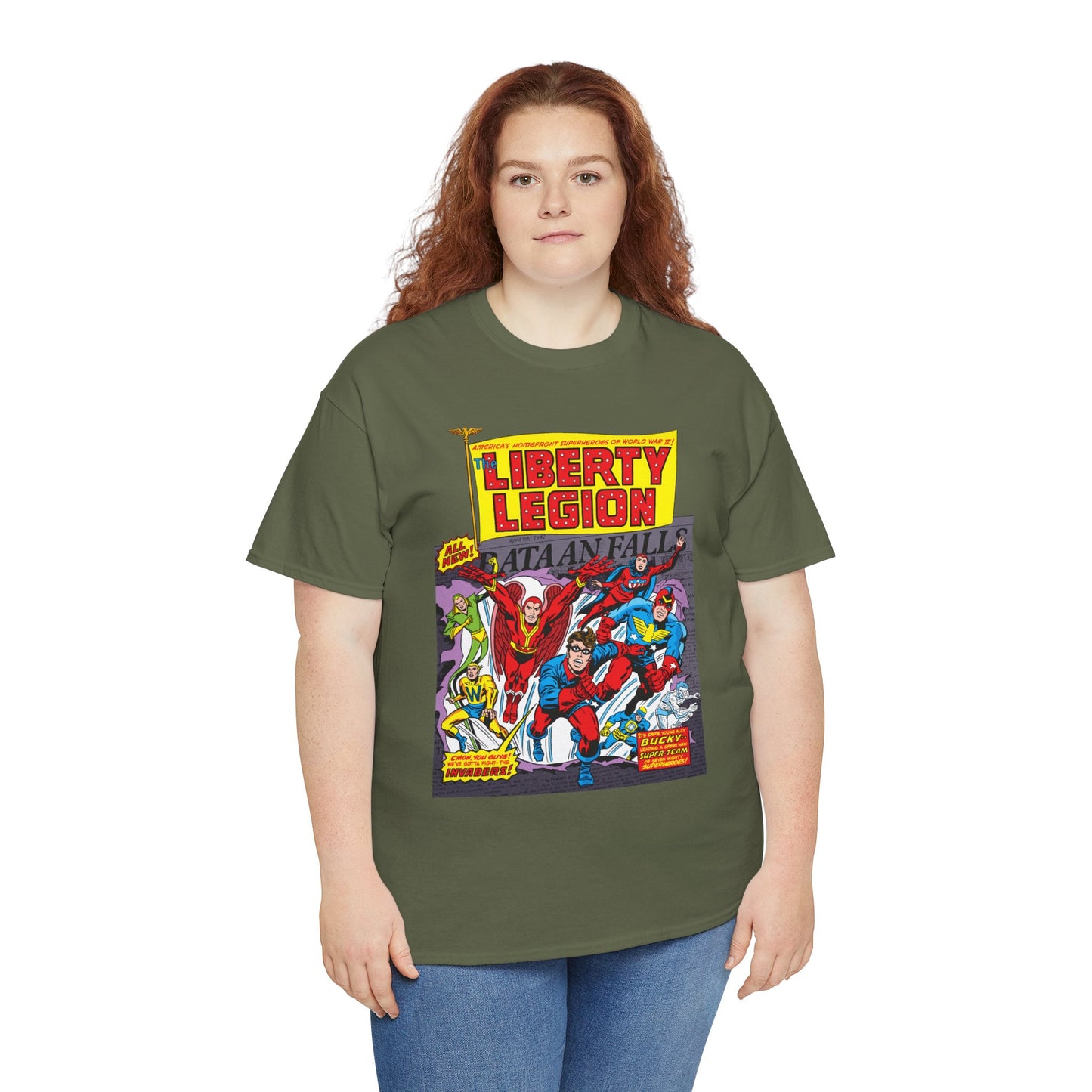 Liberty Legion T-Shirt - Marvel Premiere #29 - Bucky, Miss America, Whizzer, Patriot, Red Raven - Marvel Comics