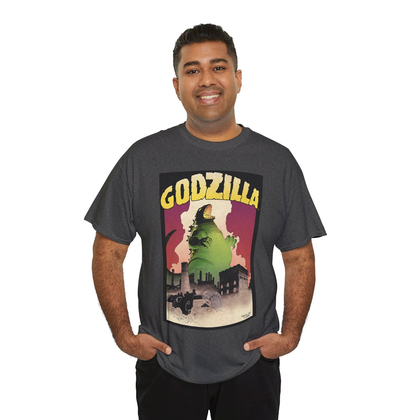 Godzilla T-Shirt - Mike Mignola Art - 1987 Portfolio Artwork - Dark Horse Comics