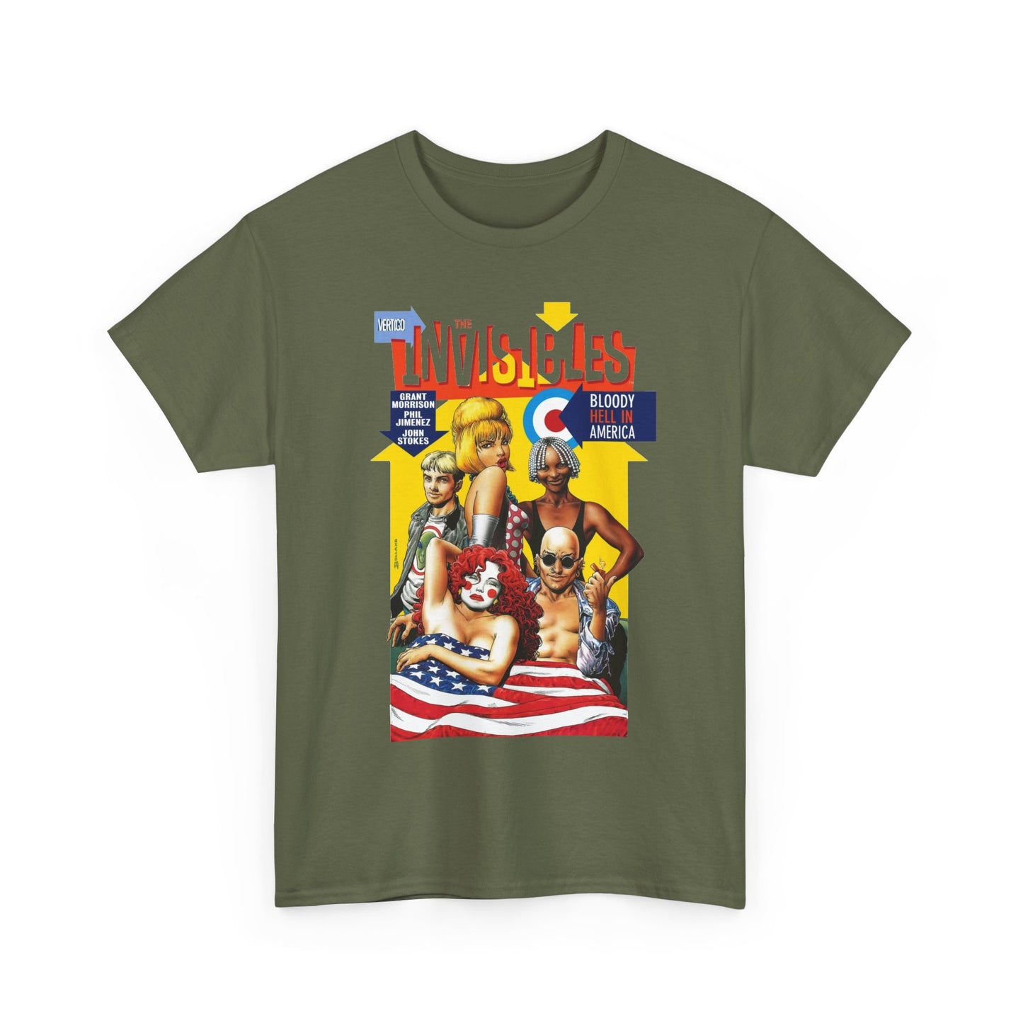 Invisibles: Bloody Hell in America T-Shirt - Brian Bolland Art - DC/Vertigo Comics