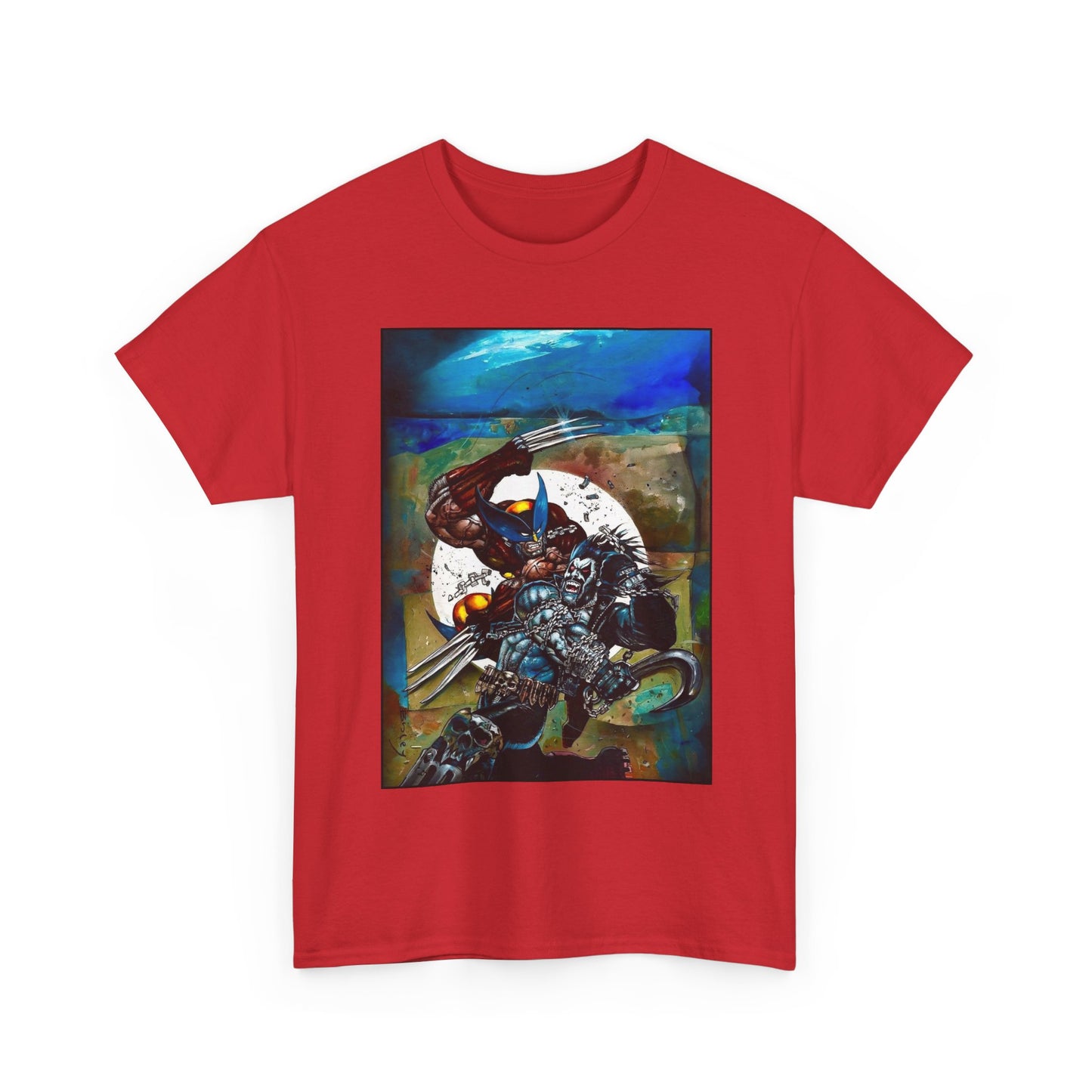 Lobo/Wolverine T-Shirt - Simon Bisley Art - DC/Marvel Comics