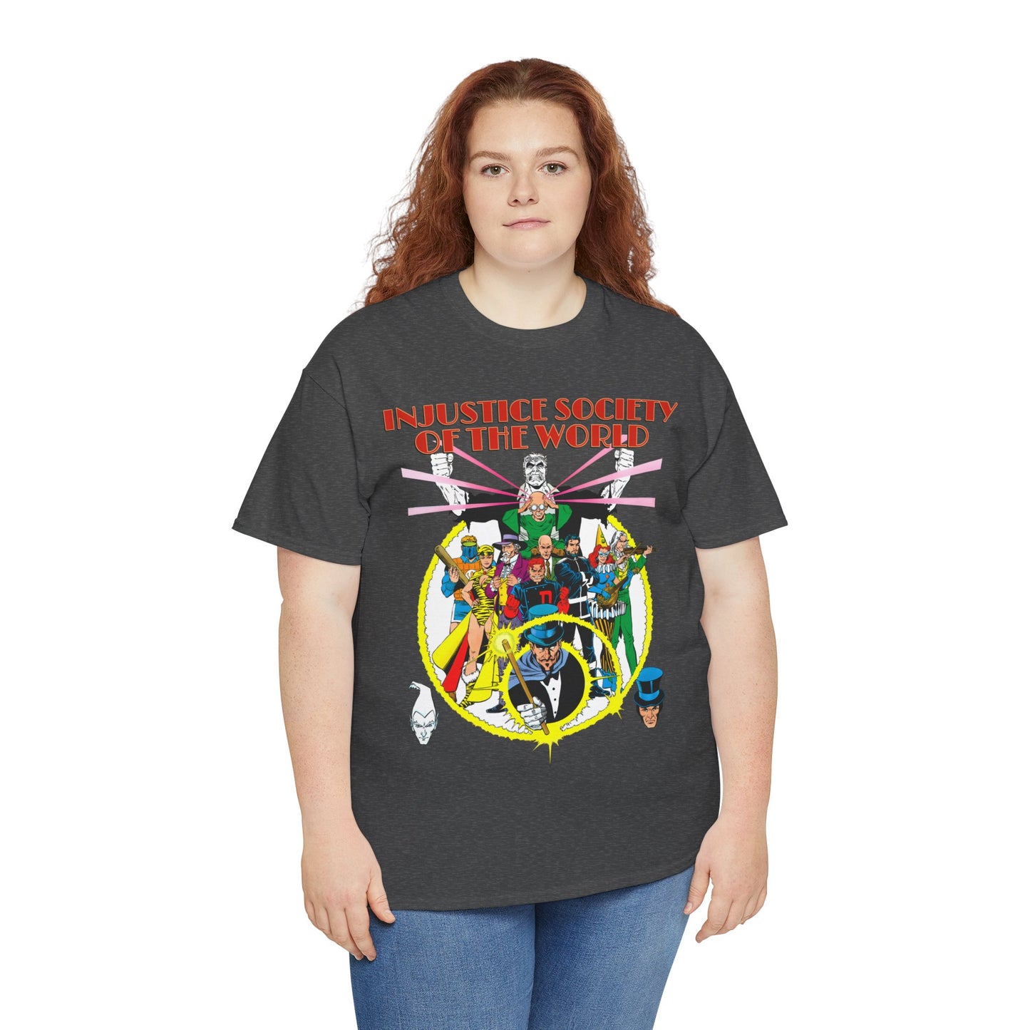 Injustice Society of America T-Shirt - George Perez Art - Justice Society/JSA Foes - Solomon Grundy, Huntress, Per Degaton, The Shade, Vandal Savage - DC Comics - Golden Age