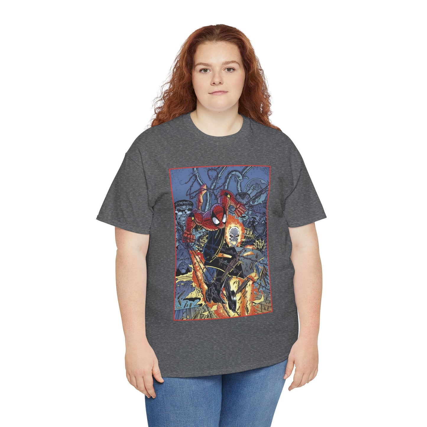 Amazing Spider-Man & Ghost Rider T-Shirt - Erik Larsen Art - Sinister Six - Marvel Comics