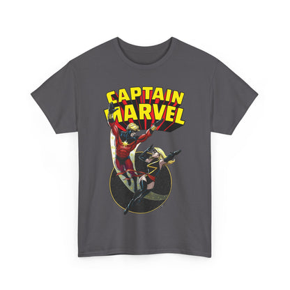 Captain Marvel T-Shirt - George Perez Art - Mar-Vell & Carol Danvers - Kree Empire - Marvel Comics
