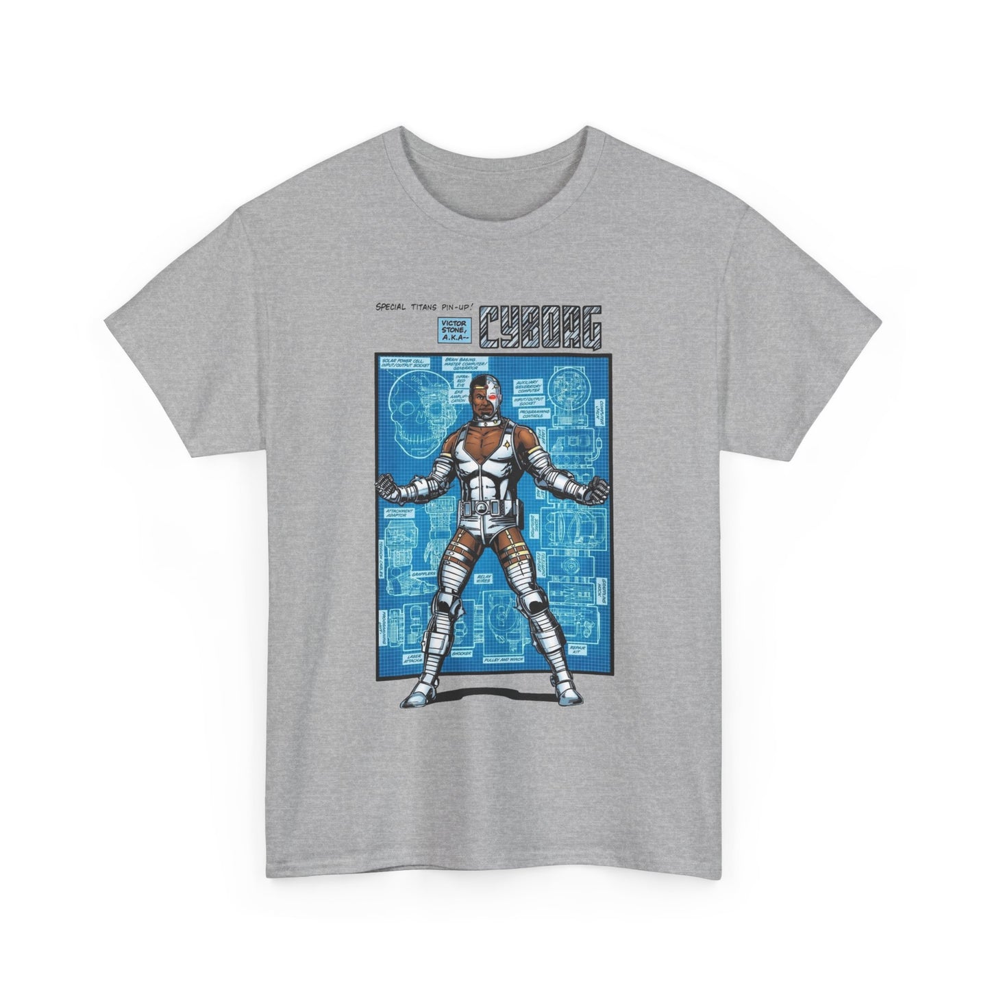 Cyborg T-Shirt - George Perez Art - New Teen Titans Pin-Up Poster - Victor Stone - DC Comics
