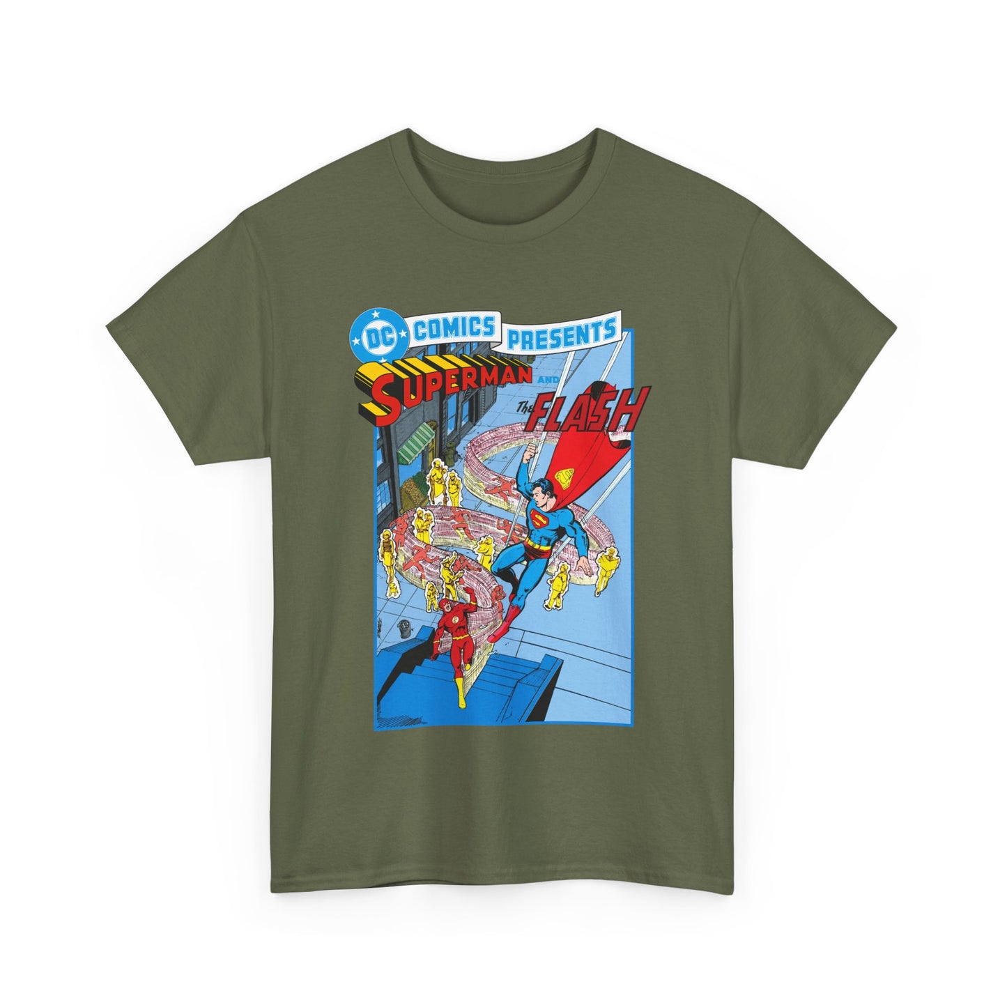 Superman & Flash T-Shirt - George Perez Art - DC Comics Presents #38 Cover Art - Bronze Age Classic