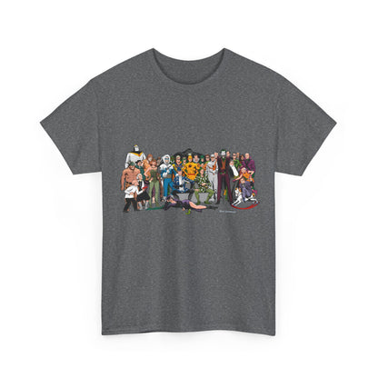 Secret Origins of Super-Villains T-Shirt - Dick Giordano Art - DC Comics - Joker, Mirror Master, Captain Cold, Lex Luthor, Scarecrow, Poison Ivy, Grodd