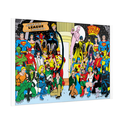 Justice League of America/Justice Society of America Rolled Poster - George Perez - DC Comics - Multiple Sizes Up to 24"x36"