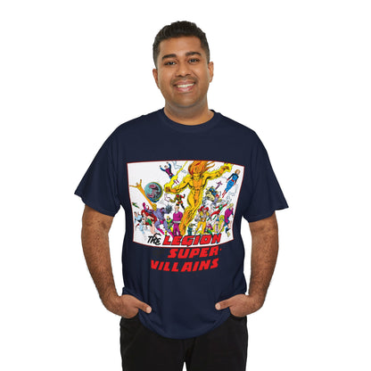 Legion of Super-Villains T-Shirt - Steve Lightle Art - LOSH, Legion of Super-Heroes Foes - Saturn Queen, Tyr, Lightning Lord, Spider Girl, Cosmic King, Nemesis Kid - DC Comics