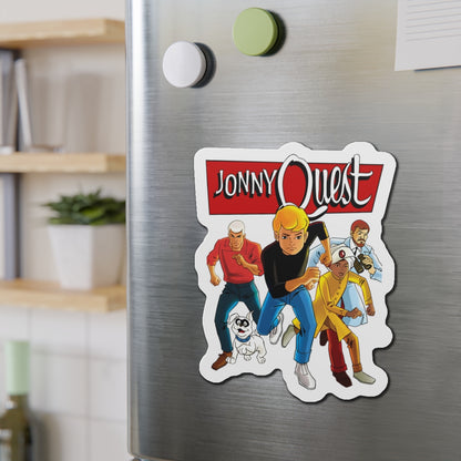 Jonny Quest Die-Cut Magnet - Hanna-Barbera Cartoon - Hadji, Bandit, Benton Quest, Race Bannon - 3", 4", 5", 6"