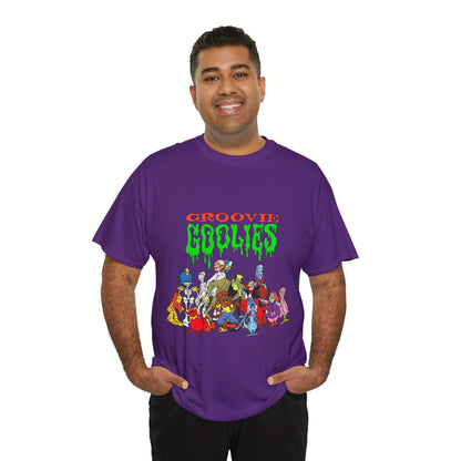 Groovie Goolies T-Shirt - The Monster Trio (Drac, Frankie, Wolfie) - Hagatha, Bella La Ghostly, Boneapart, Mummy - Horrible Hall on Horrible Drive - Filmation Cartoon