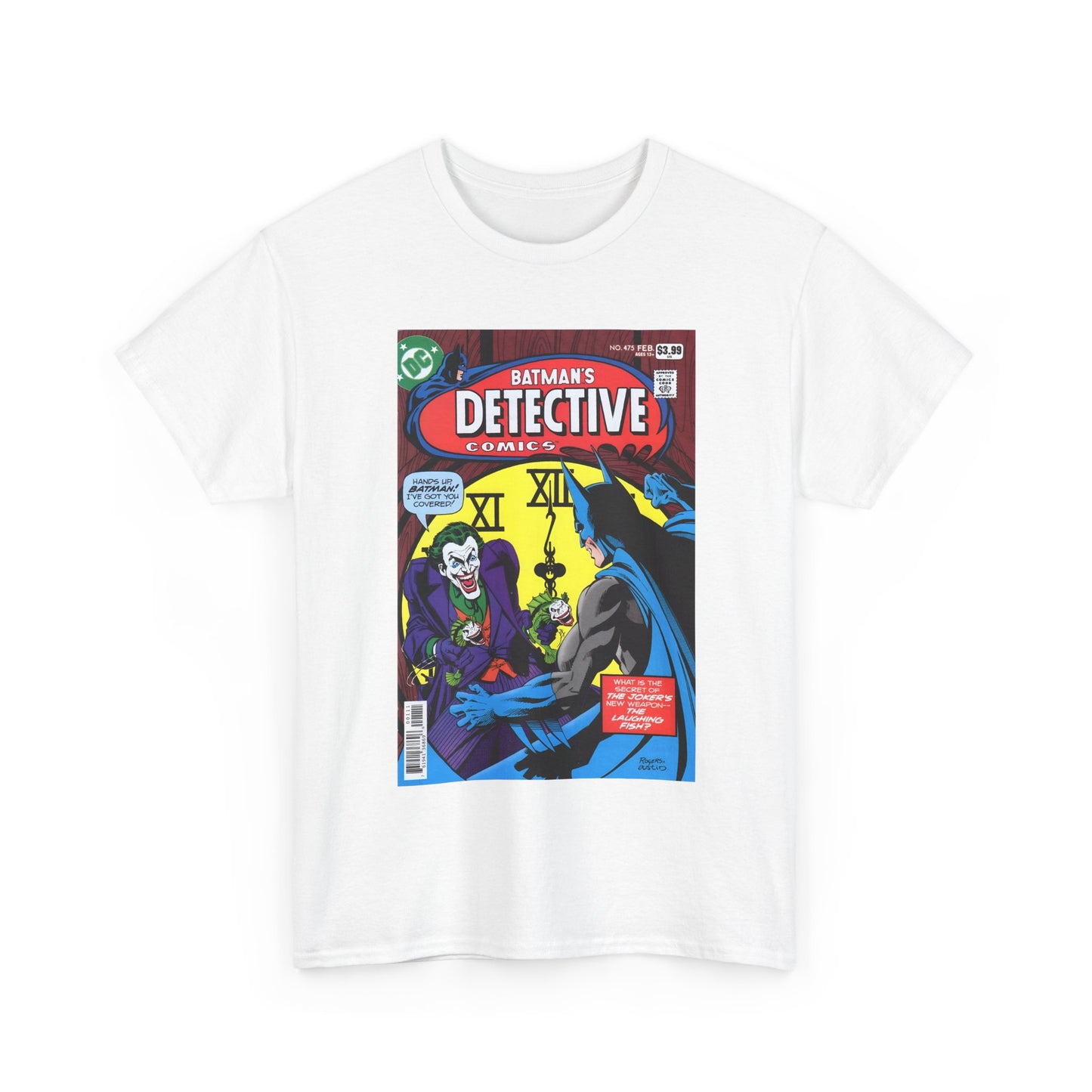 Detective Comics #475 T-Shirt - Marshall Rogers Art - Joker Appearance - The Laughing Fish - DC Comics