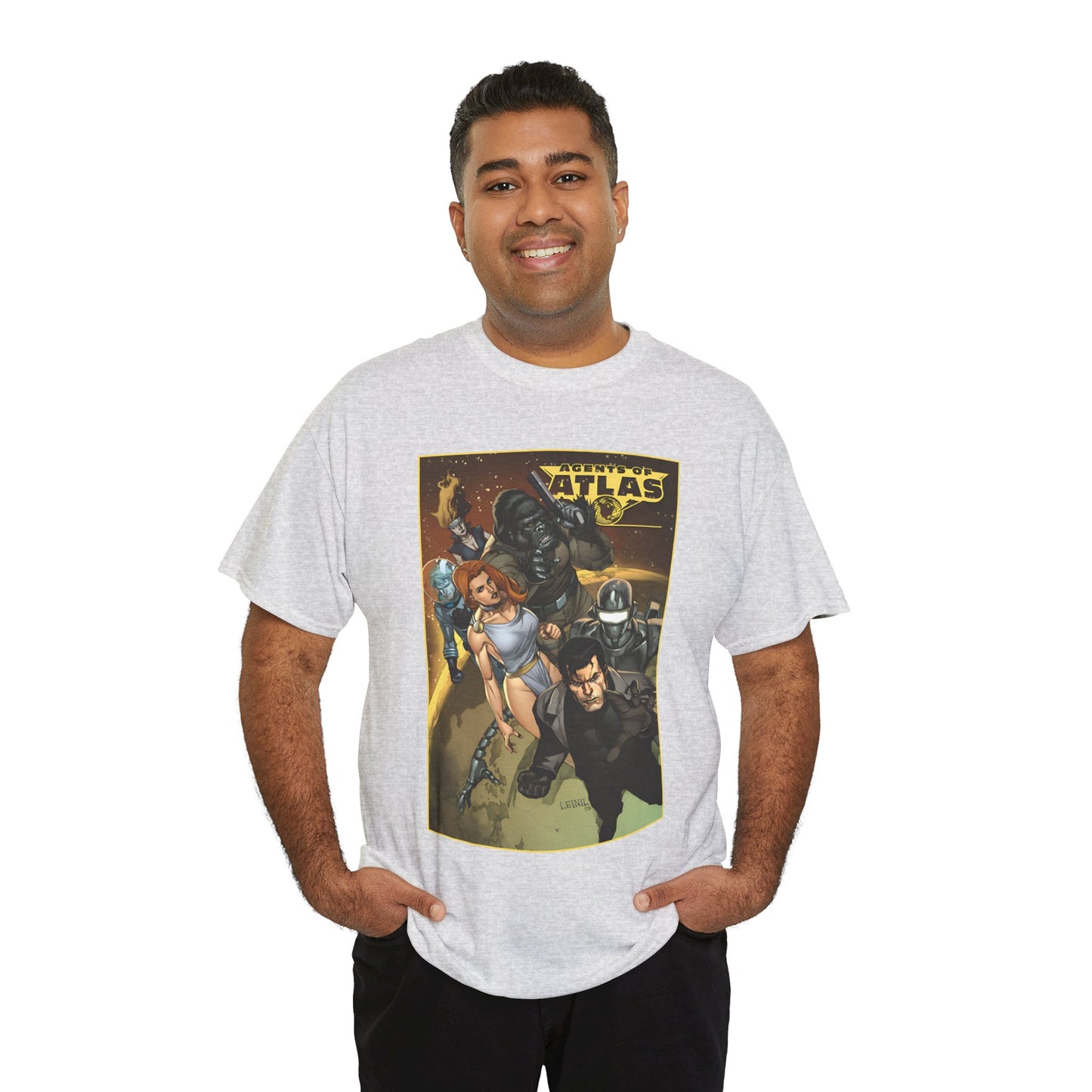 Agents of Atlas T-Shirt - FBI Agent Jimmy Woo, Marvel Boy, Venus, the Human Robot and Gorilla Man - Marvel Comics