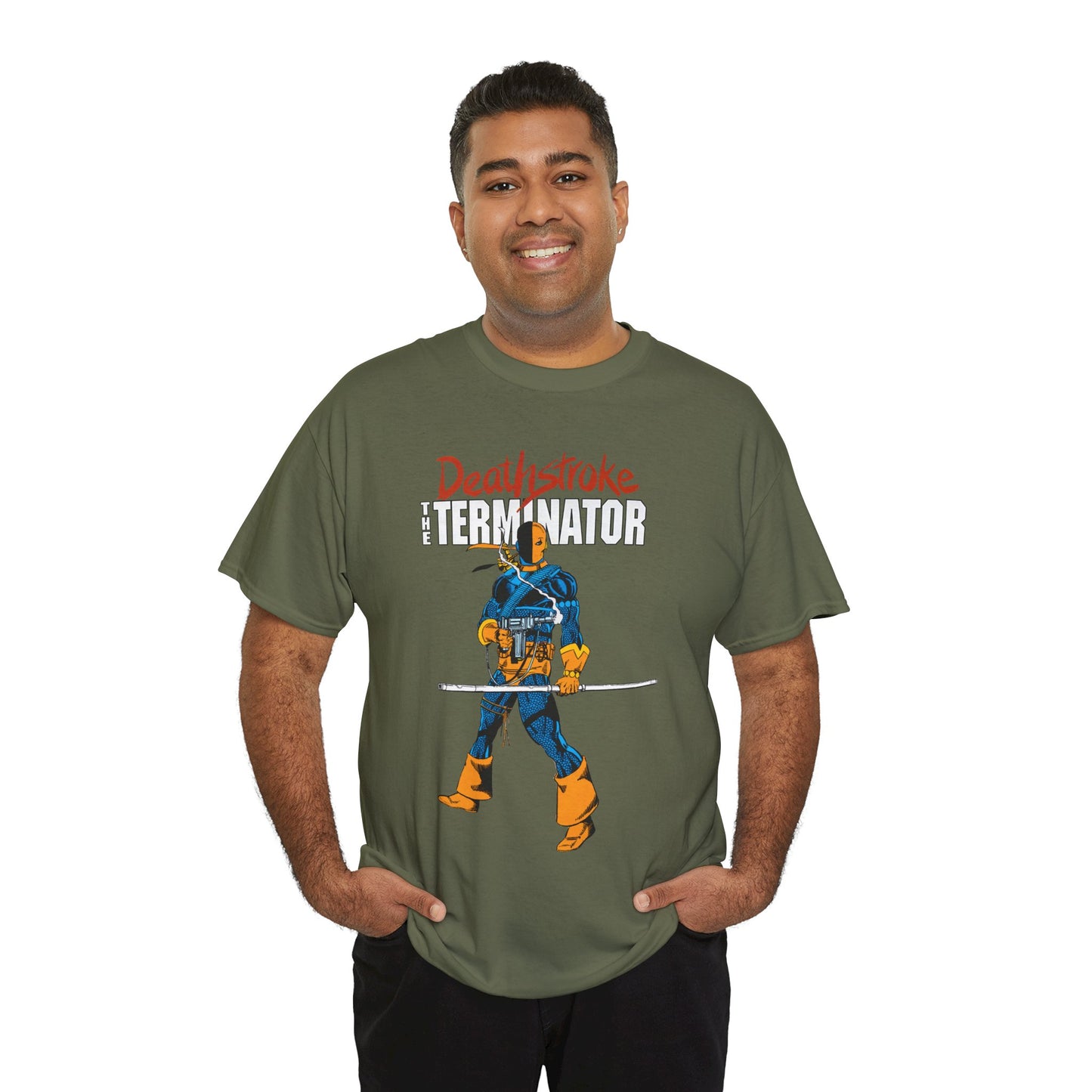 Deathstroke T-Shirt - George Perez Art - New Teen Titans Foe & Mercenary - Slade Wilson, Father of Jericho and Ravager - DC Comics - The Terminator