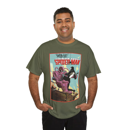 Web of Spider-Man T-Shirt - Charles Vess Art - Peter Parker, Black Symbiote Suit - Webslinger