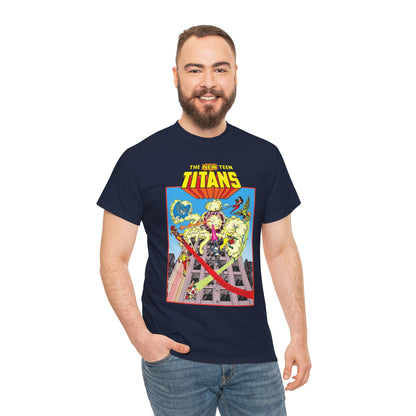 New Teen Titans T-Shirt - George Perez Art - DCCP #26 Preview Cover - Raven, Cyborg, Starfire, Changeling - DC Comics