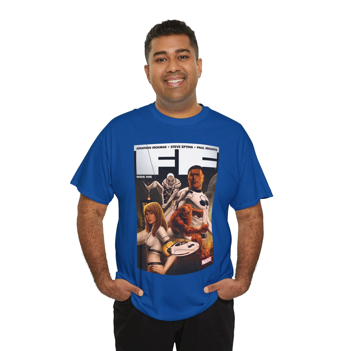 FF #1 T-Shirt - Steve Epting Art - Fantastic Four/Future Foundation - Spider-Man, Mr. Fantastic, Invisible Woman, The Thing - Marvel Comics