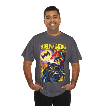 Batman/Spider-Man Shirt - Mark Bagley Art - DC Comics/Marvel Comics Cross-Over From the 1990s