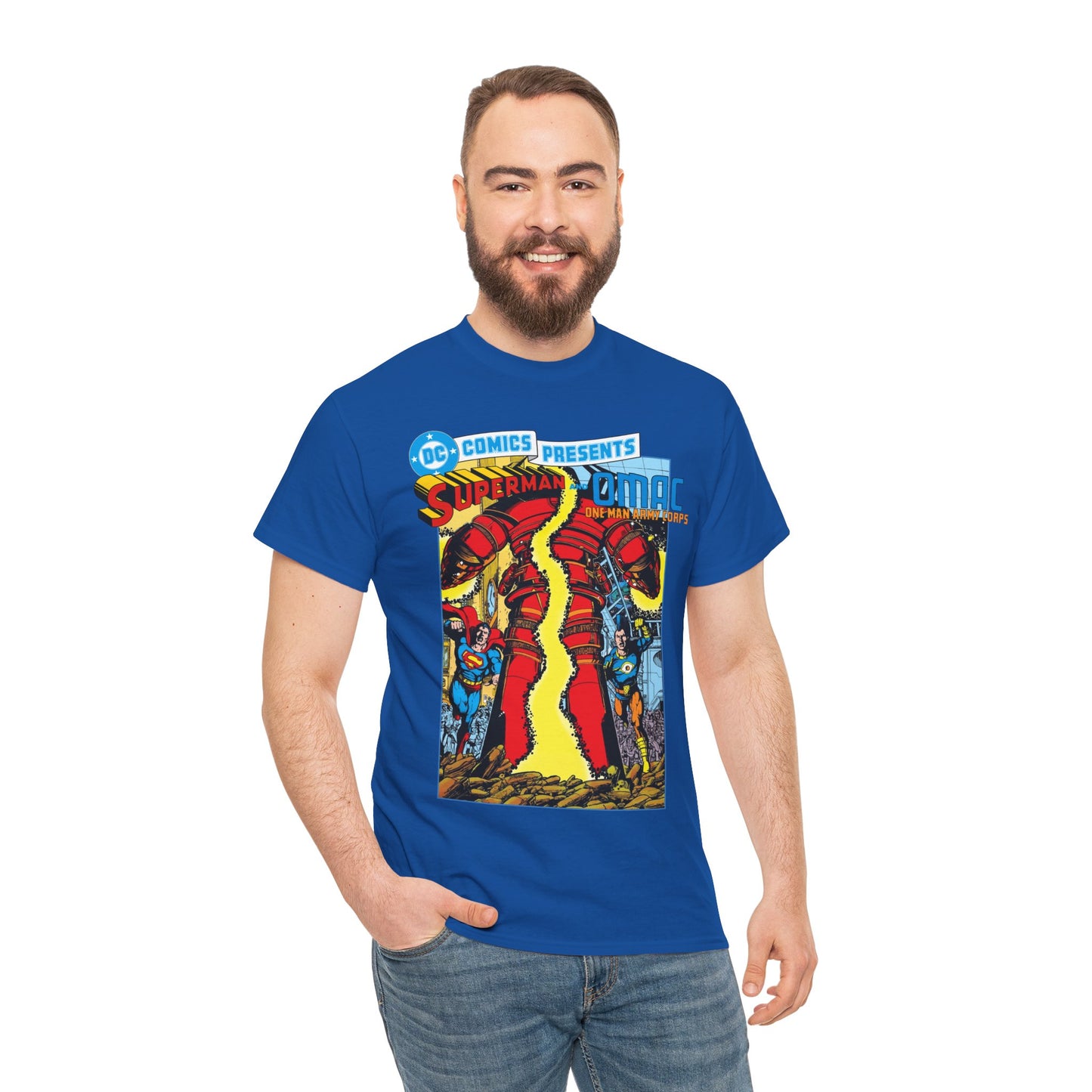 DC Comics Presents #61 T-Shirt - George Perez Art - Superman & OMAC Team-Up - DC Comics