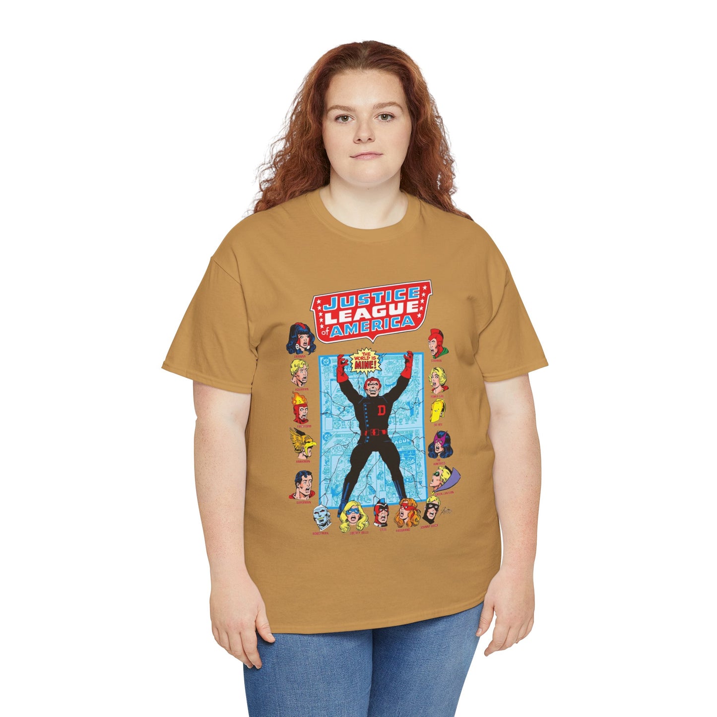 Justice League of America T-Shirt - George Perez Art - Justice Society, All-Star Squadron Team-Up DC Comics