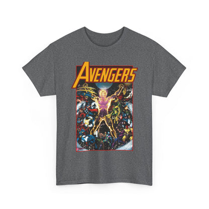 Avengers T-Shirt - George Perez Art - Korvac Saga - Guardians of the Galaxy - Thor, Captain America, Iron Man, Scarlet Witch, Vision, Wonder Man, Hawkeye - Marvel Comics