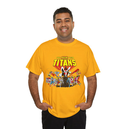 New Teen Titans T-Shirt - George Perez Art - Nightwing, Starfire, Cyborg, Speedy, Bumblebee, Hawk, Dove, Speedy, Wonder Girl, Terra, Lilith - DC Comics
