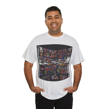 Focus on George Perez T-Shirt - Monitor, New Teen Titans, Avengers, Fantastic Four - DC & Marvel Comics - Note: Black Tee is a Negative Space Piece and is Borderless