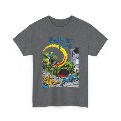 Fantastic Four T-Shirt - John Byrne Art - Cover to Issue #1 - Reed Richards, Invisible Woman, Human Torch, The Thing - Marvel Comics