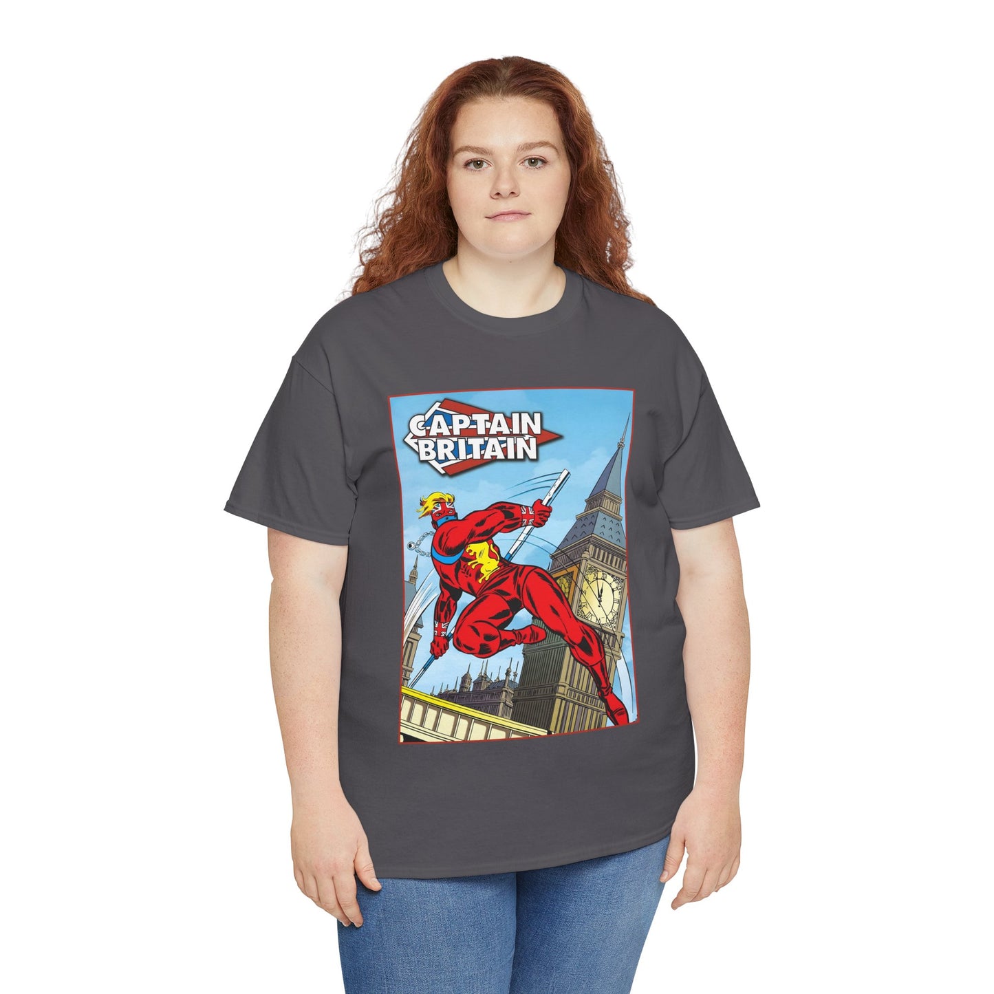 Captain Britain T-Shirt - Ron Wilson Art - Brian Braddock - Marvel UK Series - Chris Claremont Stories - Marvel Comics
