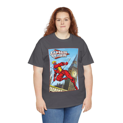 Captain Britain T-Shirt - Ron Wilson Art - Brian Braddock - Marvel UK Series - Chris Claremont Stories - Marvel Comics