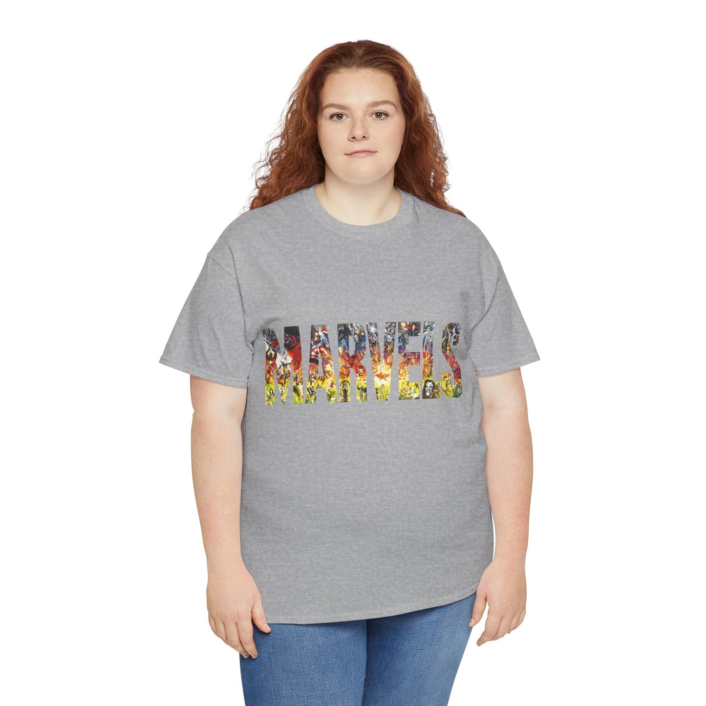 Marvels T-Shirt - Alex Ross Art from the popular Kurt Busiek Story - Spider-Man, Fantastic Four, X-Men, Hulk, Captain America, Thor, Iron Man - Marvel Comics