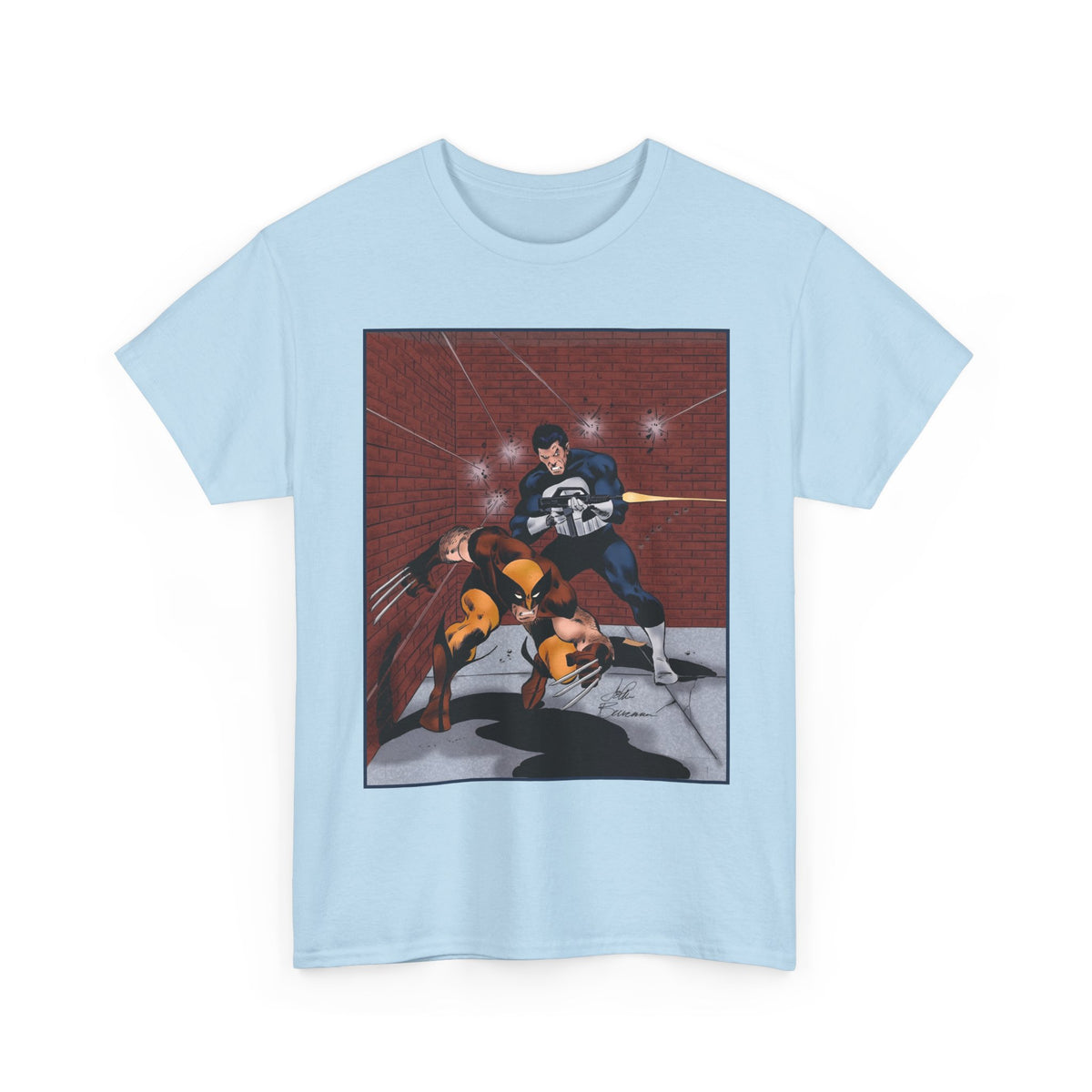 Wolverine & Punisher T-Shirt - John Buscema Art - Marvel Comics