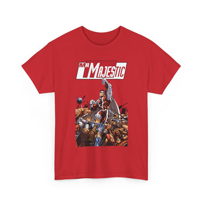 Mr. Majestic T-Shirt - Ed McGuiness Art - Flying Above His Attackers - DC/Wildstorm Comics