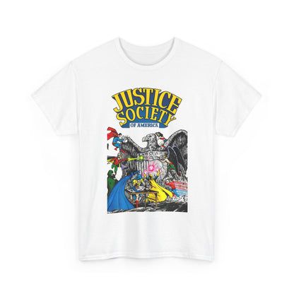 Justice Society T-Shirt - George Perez Art - Dr Fate, Atom, Spectre, Wonder Woman, Flash, Batman, Superman, Hawkman - JSA - DC Comics