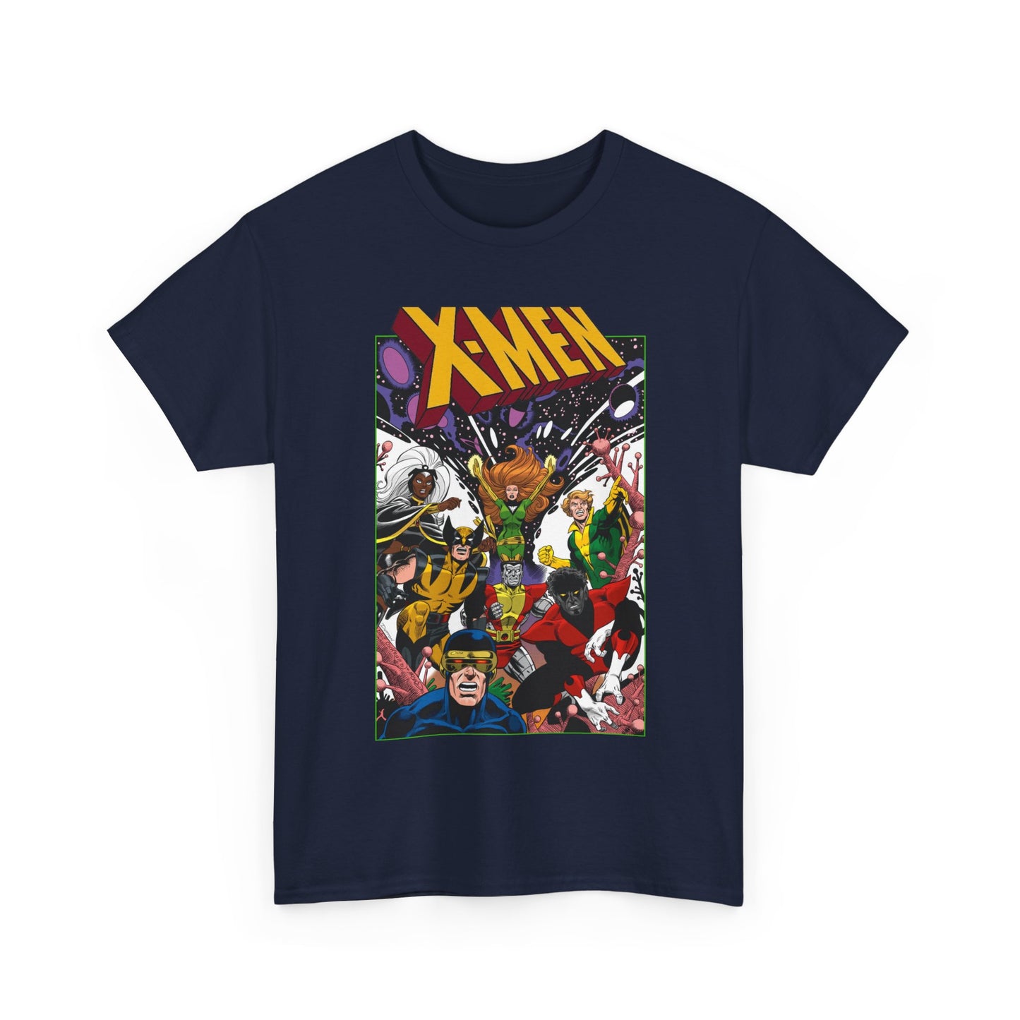 X-Men T-Shirt - Dave Cockrum Art - Phoenix, Cyclops, Storm, Wolverine, Banshee, Colossus, Nightcrawler - Marvel Comics