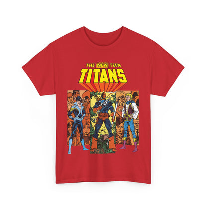 New Teen Titans T-Shirt - George Perez Art - Judas Contract - Nightwing, Jericho, Deathstroke, Changeling. Starfire - DC Comics
