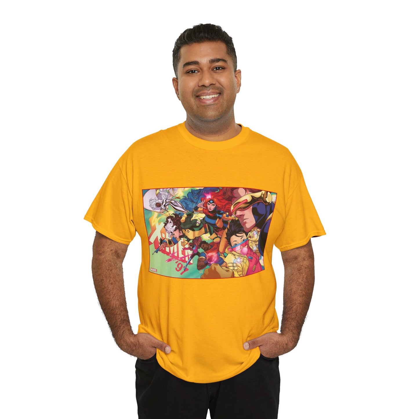 X-Men '97 T-Shirt - Russell Dauterman Art - Cyclops, Jean Grey, Rogue, Storm, Jubilee, Beast, Gambit, Bishop, Wolverine - Marvel Comics