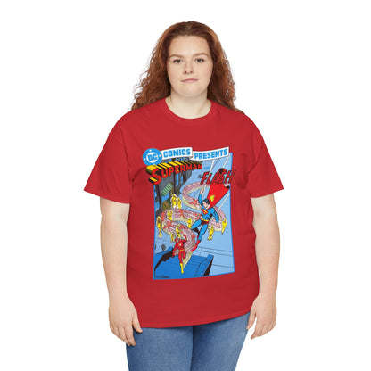 Superman & Flash T-Shirt - George Perez Art - DC Comics Presents #38 Cover Art - Bronze Age Classic