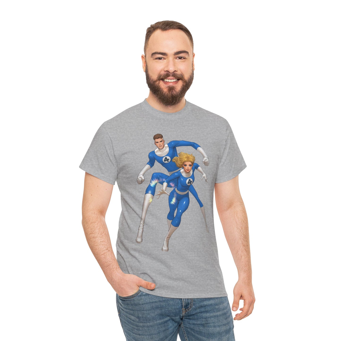 Mr. Fantastic & Invisible Woman T-Shirt - David Nakayama Art - Fantastic Four - Marvel Comics