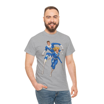Mr. Fantastic & Invisible Woman T-Shirt - David Nakayama Art - Fantastic Four - Marvel Comics