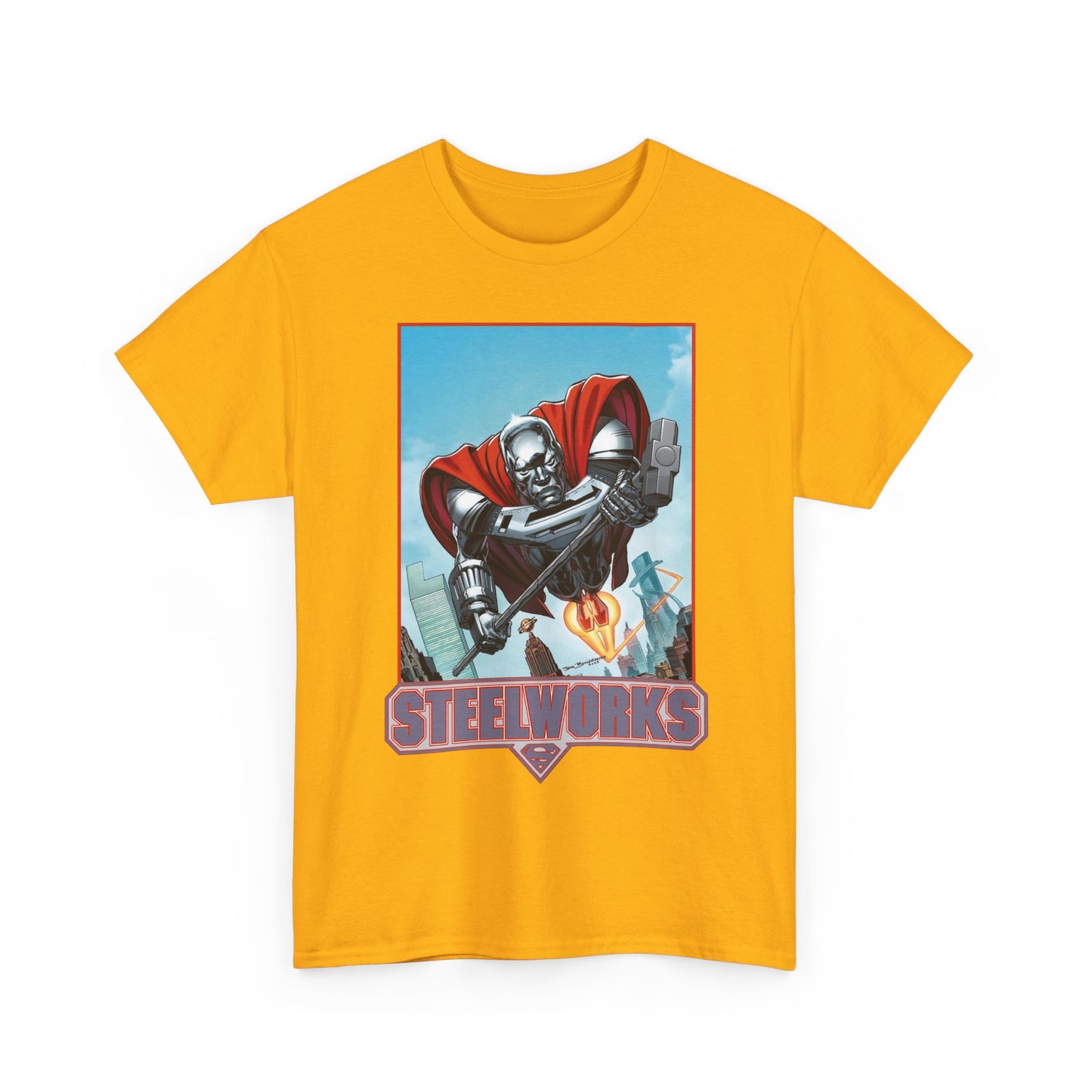 Steelworks T-Shirt - Jon Bogdanove Art - John Henry Irons - Superman Family - DC Comics