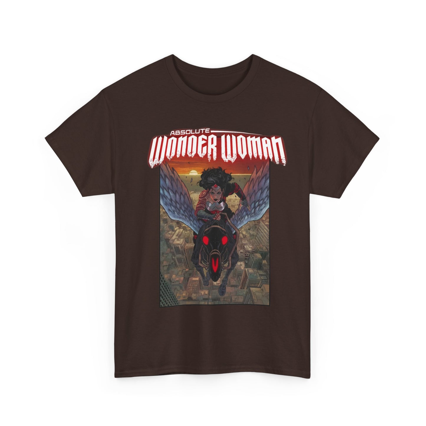 Absolute Wonder Woman T-Shirt - Hayden Sherman Art - DC Comics All-In - Raised in Hell by Circe - Riding Pegasus