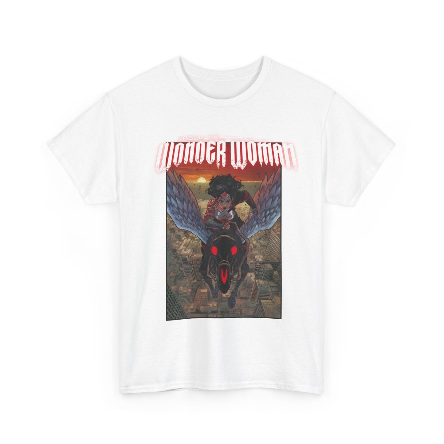 Absolute Wonder Woman T-Shirt - Hayden Sherman Art - DC Comics All-In - Raised in Hell by Circe - Riding Pegasus