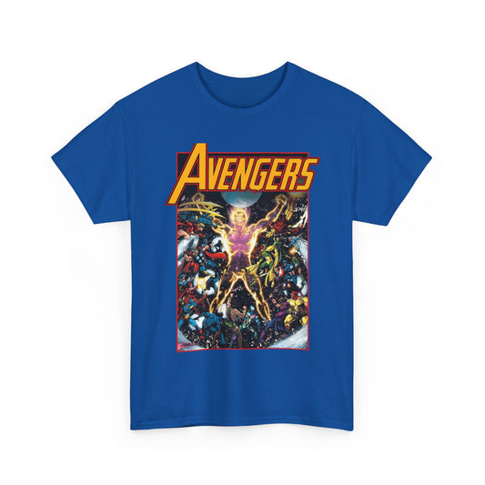 Avengers T-Shirt - George Perez Art - Korvac Saga - Guardians of the Galaxy - Thor, Captain America, Iron Man, Scarlet Witch, Vision, Wonder Man, Hawkeye - Marvel Comics
