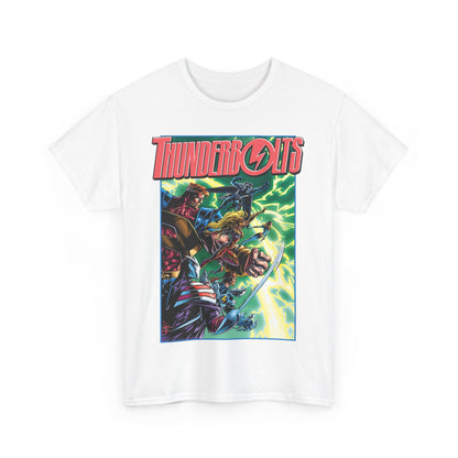 Thunderbolts T-Shirt - Amazing Mark Bagley Art - Citizen V, MACH-1, Atlas, Songbird, Fixer, Techno - Marvel Comics Characters - Avengers Connection