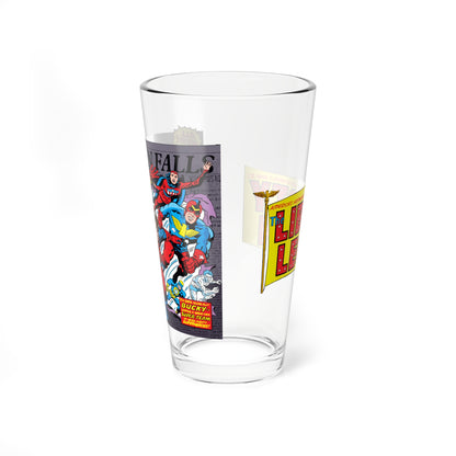 Liberty Legion Pint Glass, 16oz - Marvel Premiere #29 - Bucky, Miss America, Patriot, Red Raven, Whizzer - Marvel Comics