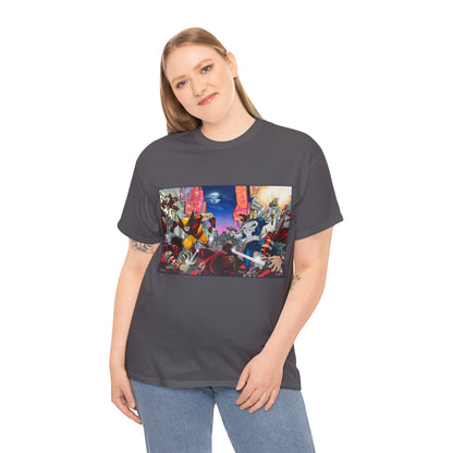 Wolverine & Punisher T-Shirt - Jim Lee Art - Vs The Hand - Marvel Comics