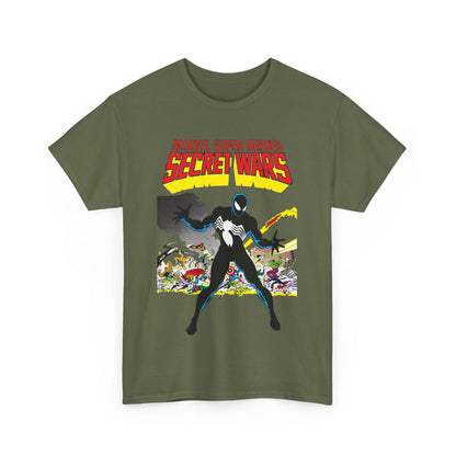Secret Wars T-Shirt - Classic Marvel Comics Series - Alien Symbiote Spider-Man, 1st Appearance - Future Venom Story