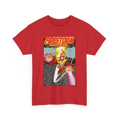 Firestorm the Nuclear Man T-Shirt - George Perez JLA Postcard Art 1980s - DC Comics - Justice League of America Member