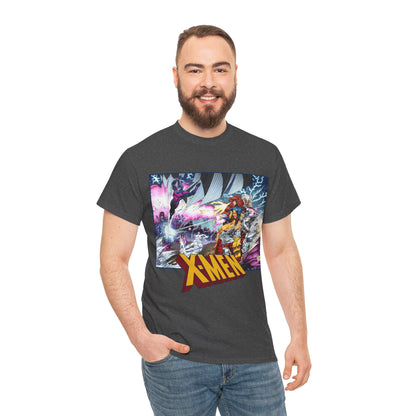 X-Men T-Shirt - Whilce Portacio Art - Storm, Jean Grey, Archangel, Iceman - Fighting Sentinels - Marvel Comics
